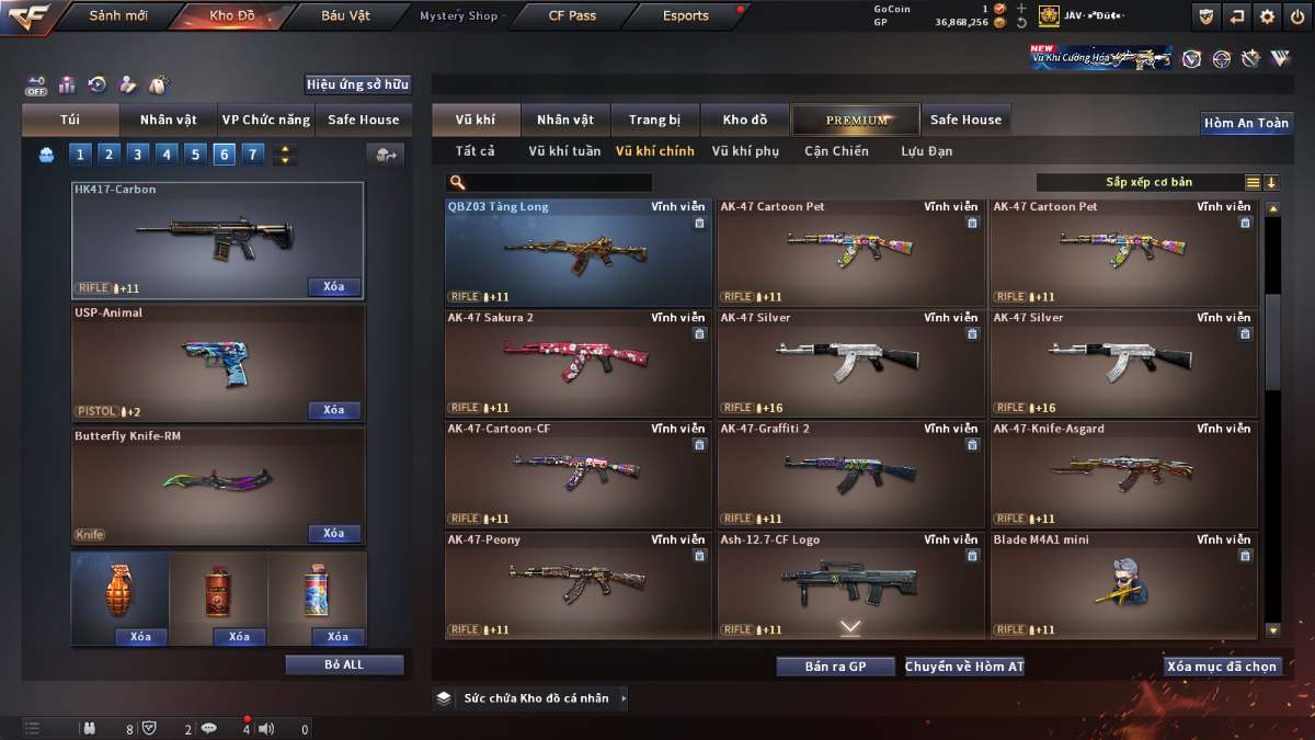 shop acc cf uy tin gia re